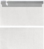 Enveloppes blanches 110x220mm DL 75g sans fenetre auto-adhésives par 25