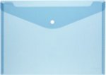 Pochette documents A4 L335xH237 plastique bleu transparent