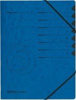 Trieur 7 compartiments noir easyorga A4 carton bleu