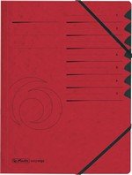 Trieur 7 compartiments noir easyorga A4 carton rouge