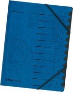 Trieur 12 compartiments noir easyorga A4 carton bleu