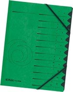 Trieur 12 compartiments noir easyorga A4 carton vert