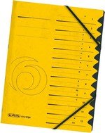 Trieur 12 compartiments noir easyorga A4 carton jaune