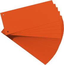 Intercalaires 105x240mm pour format A4 carton rigide 190g orange par 100