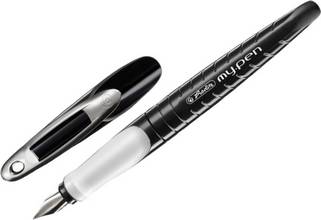 Stylo plume my.pen pour gaucher plume L noir-blanc