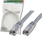 Cable Patch F/UTP Cross-Over, Cat.5e, 1,0 m, gris