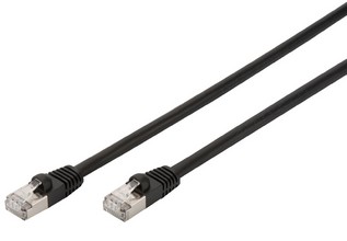 Cable Patch pour extérieur, cat. 6, S/FTP,  2,0 m, noir