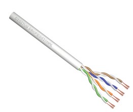 Cable patch non blindé Cat. 6a, U/UTP, 305 m, gris