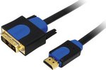 Câble HDMI - DVI-D 18+1 High Speed, 2 mètres