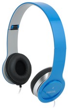 Casque stéréo Haute Qualité avec fil 1,2 mètre jack 3,5mm et coussinet bleu