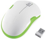 Souris optique pour ordinateur portable sans fil blanc et vert