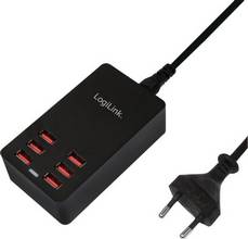 Boîtier de chargement 6 ports USB-A 32 Watt noir