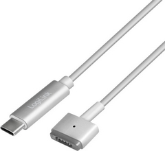 Câble de chargement USB-C mâle- Apple MagSafe 2 mâle argent 1,80 mètre