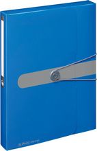 Boite classement Easy orga to go A4 PP dos 4cm bleu opaque