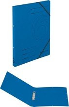 Classeur 2 anneaux avec élastique easyorga carton A4 dos 25mm bleu
