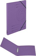 Classeur 2 anneaux avec élastique easyorga carton A4 dos 25mm violet