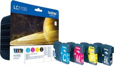 Multipack LC1100 Brother LC1100C, LC1100M, LC1100Y, LC100BK 4 cartouches