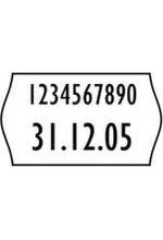 Etiquettes permanentes 2 ligne 26 x 16 mm, 12 rouleau de 1200 étiquettes