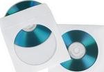 Pochettes de protection en papier pour 1 CD ou DVD avec fenêtre 100 pièces