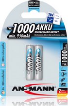 Piles rechargeables NiMH AAA 1000 mAh HR03 lot de 2