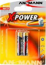 Piles Alcaline X-Power AAA LR03 1,5 volts blister de 2