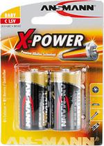 Piles Alcaline X-Power Baby C LR14 1,5 volts blister de 2