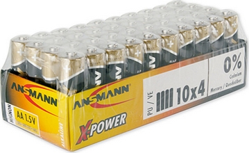 Piles Alcaline X-Power mignon AA LR6 1,5 volts par 40