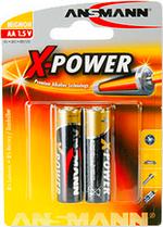 Piles Alcaline X-Power mignon AA LR6 1,5 volts blister de 2