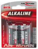 Piles Alcaline Baby C LR14 1,5 volts blister de 2