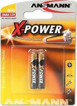 Piles Alcaline X-Power mini AAAA LR8 1,5 volts blister de 2