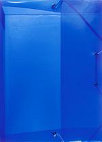 Chemise à élastiques 3 rabats PP 5/10e A4 translucide bleu