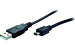Mini cable USB 2.0, USB-A male - Mini USB-B male à 5 broches 1 m