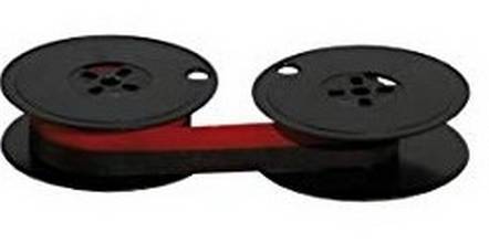 Compatible Double Bobine groupe 5 et 6 Soie noir et rouge 13 mm x 10 m