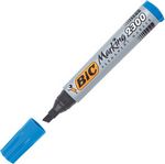 Marqueur permanent Bic Marking 2300 pointe biseautée plastique bleu