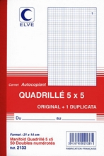 Manifold quadrillé dupli 5x5 A5 140x210mm 50 feuilles