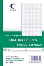 Manifold quadrillé tripli 5x5 A5 140x210mm 50 feuilles