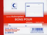 Carnet Bon pour 50 feuillets numérotés autocopiants 105x140mm dupli