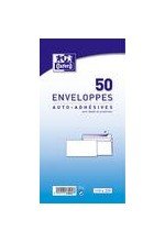 Enveloppes blanches 110x220 mm DL  velin 80g auto-adhésive par 50