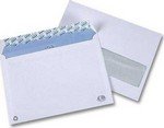 Enveloppes C5 162 x 229 mm blanche 90g avec fenêtre 45x100 par 500 