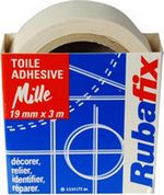 Ruban Toile Adhésive Mille 19 mm x 3 m Blanc