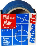 Ruban Toile Adhésive Mille 19 mm x 3 m Bleu