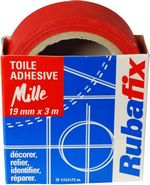 Ruban Toile Adhésive Mille 19 mm x 3 m Rouge