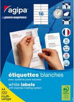 Etiquettes Multi Usage Pose Express Coins Droits 37 x 105 mm boite de 1600