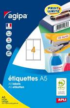 Etiquettes Blanches Multi-Usage 97,5x68mm étui de 64 sur 16 feuilles A5