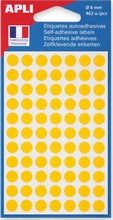 Pastilles adhésives diamètre 8mm sachet de 462 jaune