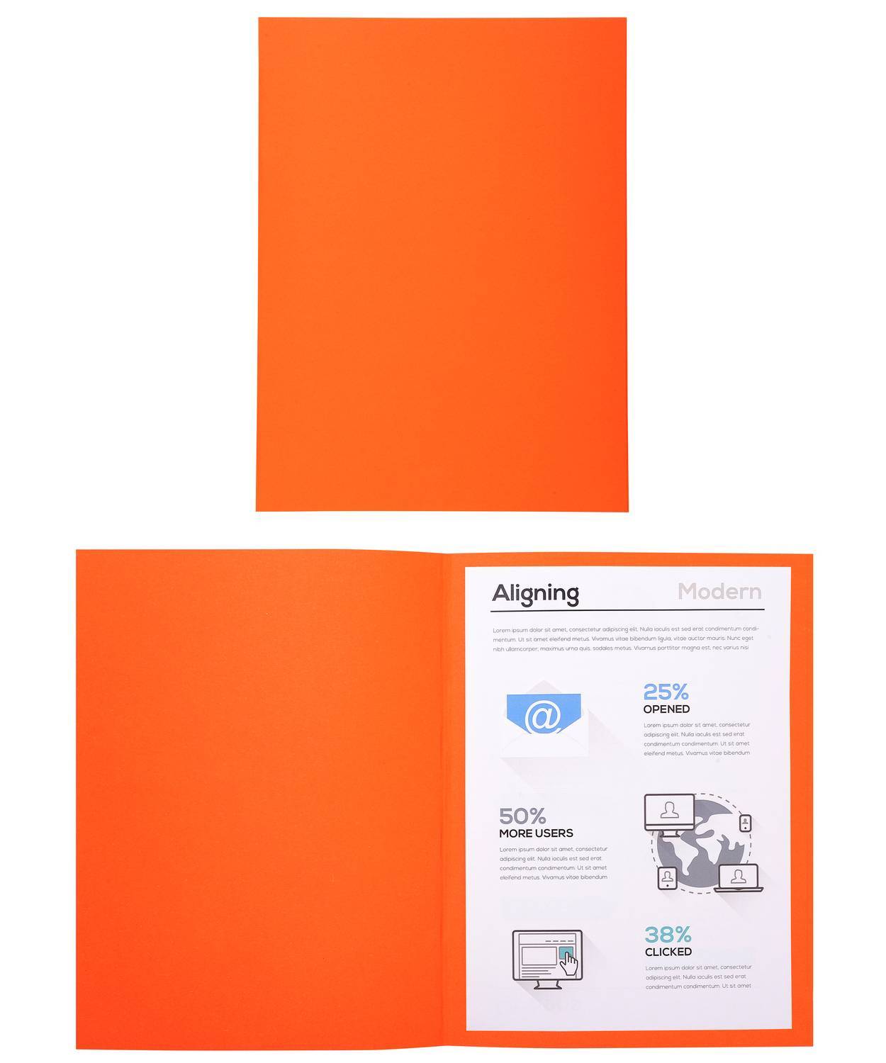 Chemises dossier Standard Forever 170g 24x32cm 100% recyclé paquet de 100 orange