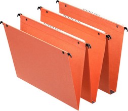 Dossiers suspendus DUAL pour tiroir fond 15 orange