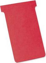 Fiches T Indice 3 rouge largeur 92 mm étui de 100