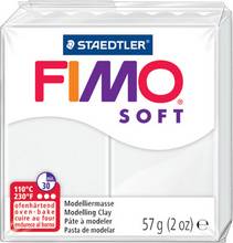 Fimo Soft pate à modeler à cuire blanc 57 g