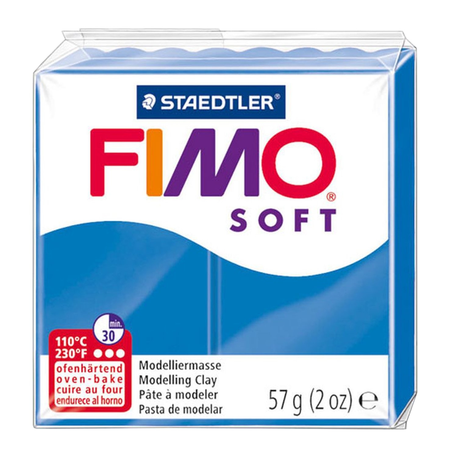 Fimo Soft pate à modeler à cuire bleu pacifique 57 g